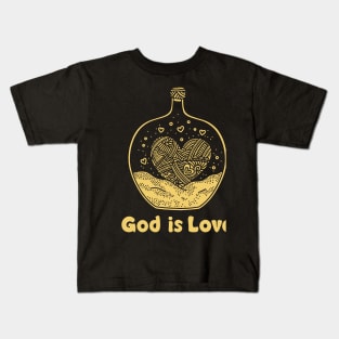 God is love. Doodle illustration. Kids T-Shirt